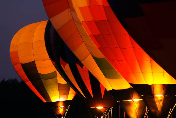 istock Hot Air Balloons Lighting Up 123084676