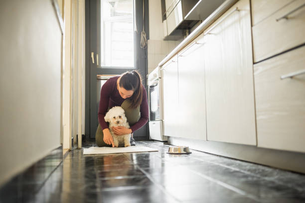 istock Woman and her adopted dog 1230862761
