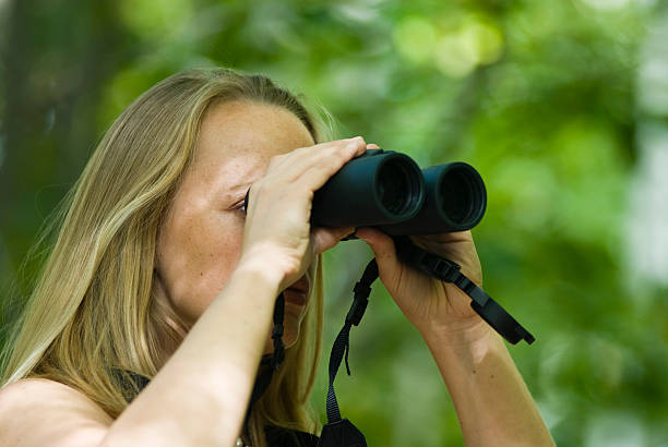 istock Woman and Binoculars 123086307