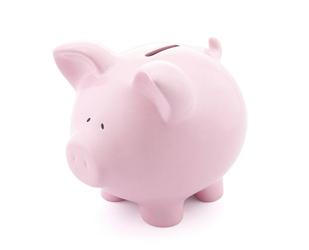 istock Pink piggy bank with clipping path 123087362