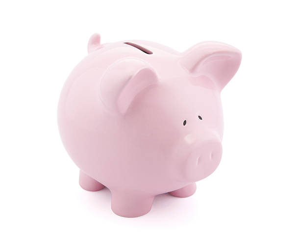 istock Pink piggy bank with clipping path 123087366