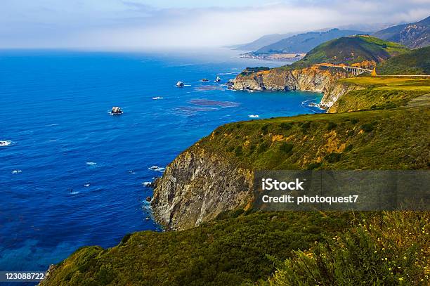 Californian Coast Stock Photo - Download Image Now - Big Sur, Bixby Creek Bridge, Blue