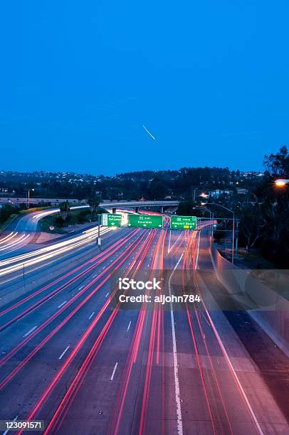 Freeway Lights Stock Photo - Download Image Now - Anaheim - California, Mode of Transport, Multiple Lane Highway