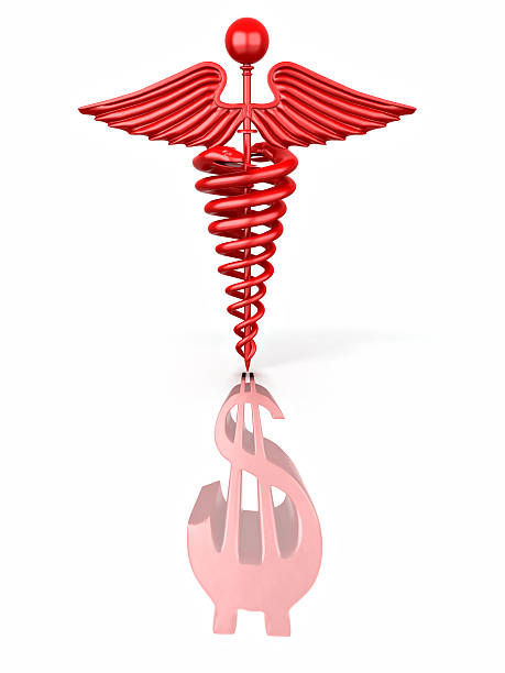 istock Symbol on medicine reflected in sign of dollar 123095413