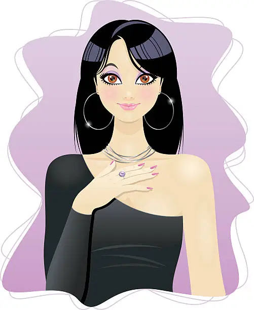 Vector illustration of Beautiful woman