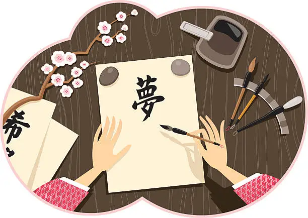 Vector illustration of Calligraphy