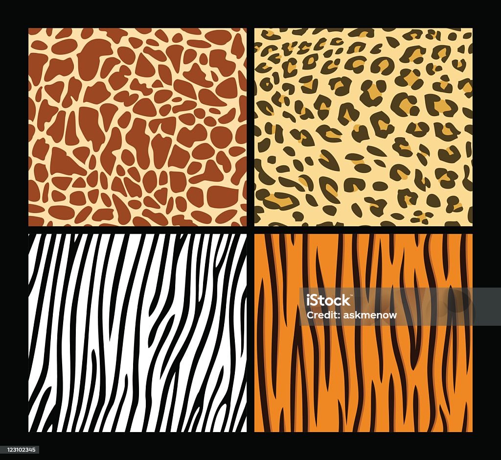 Motifs d'animaux exotiques sans couture de la peau - clipart vectoriel de Imprimé animal libre de droits