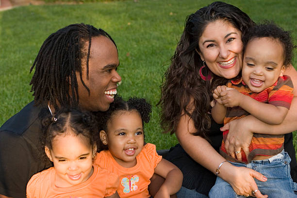 istock Happy diverse Family 123103687