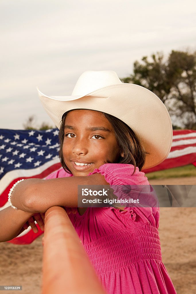 Mädchen mit cowgirl-Hut - Lizenzfrei Abgeschiedenheit Stock-Foto