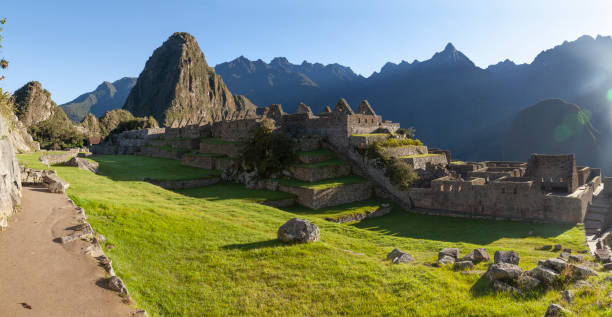 istock Dawns at Machu Picchu, from main square, Peru 1231172697