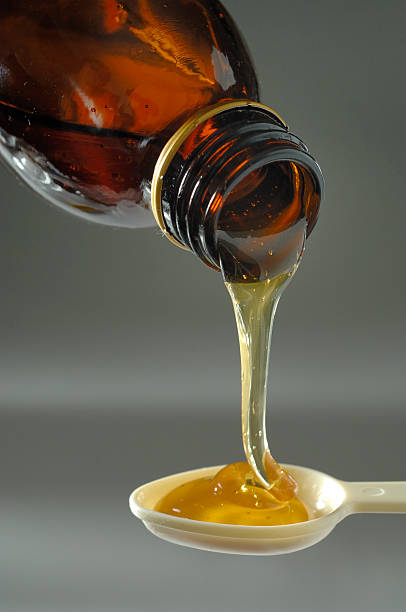 Syrup measurement. stock photo