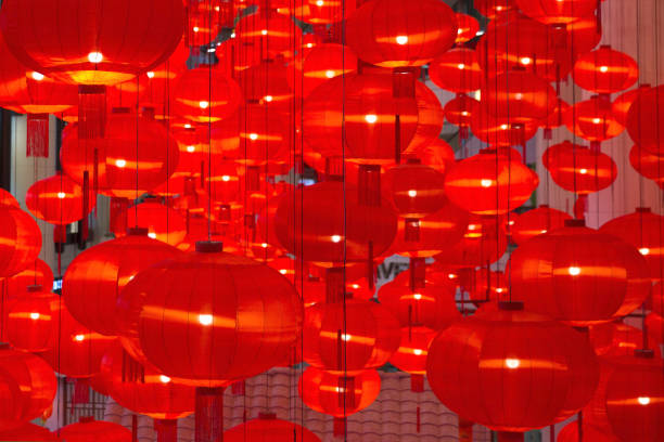 istock Many Chinese red lanterns as new year symbol. 1231257894