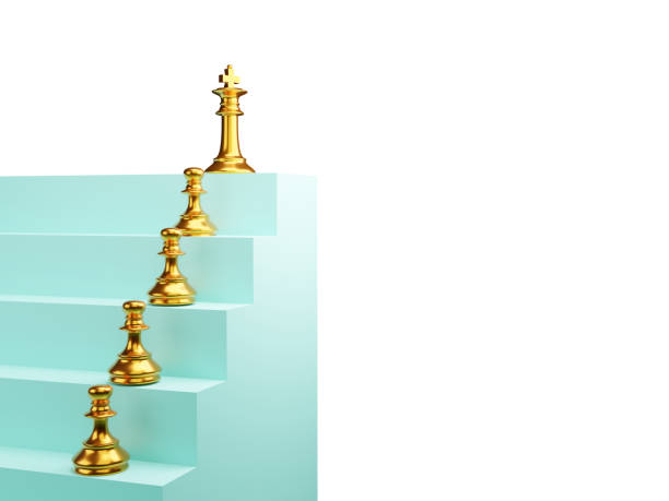istock 3D of team on stair 1231349433