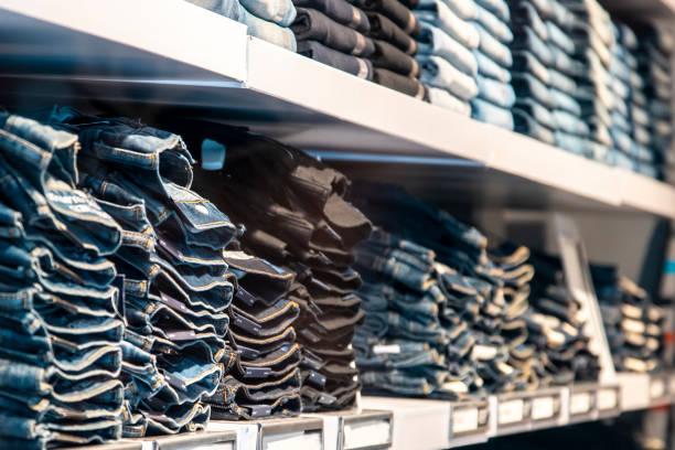 shoping sale background theme. clothes on hanger in shop Selected focus
