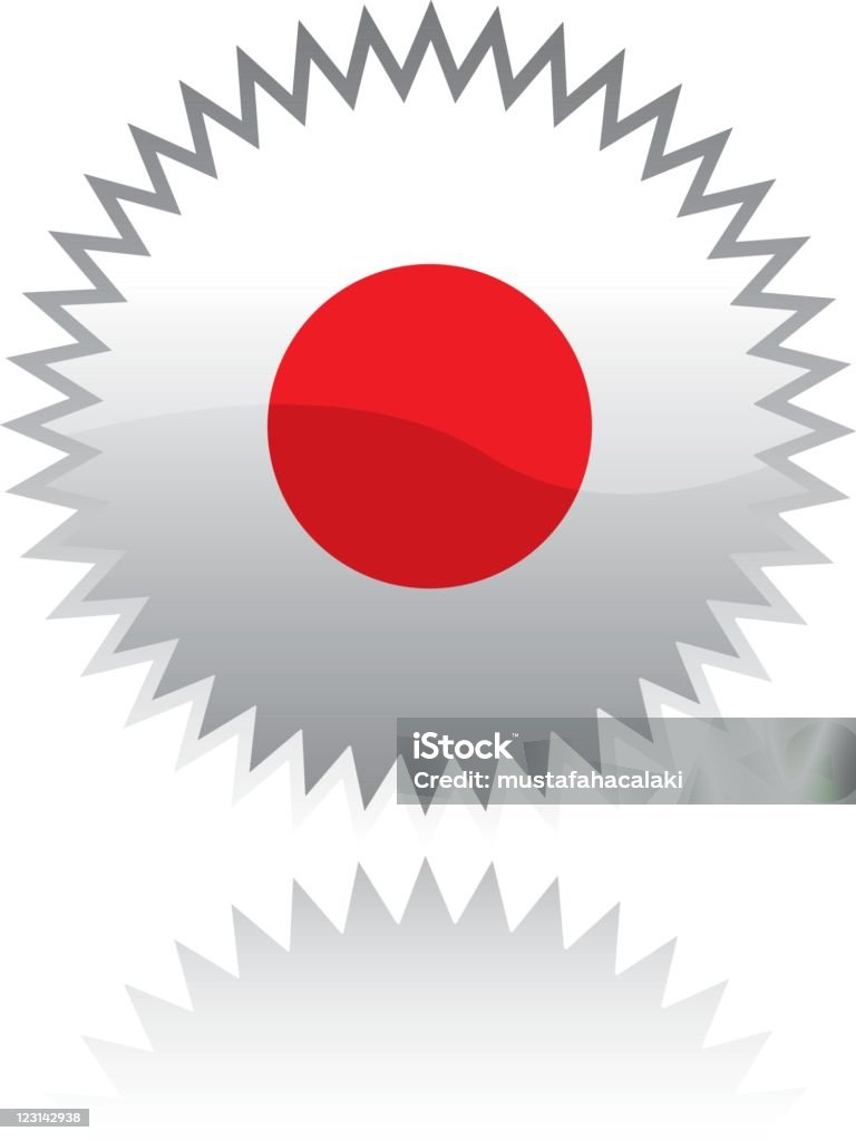 Naklejki z Flaga Japonii - Grafika wektorowa royalty-free (Bez ludzi)