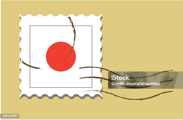 Pieczęć Z Flaga Japonii - Stockowe grafiki wektorowe i więcej obrazów Bez ludzi - Bez ludzi, Flaga, Flaga Japonii