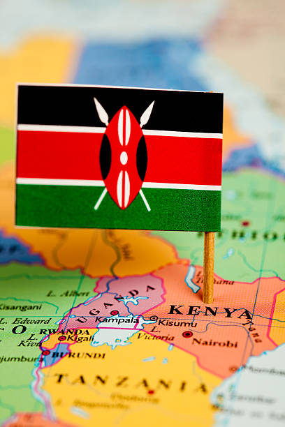 istock Map and Flag of Kenya 123145207