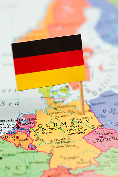 istock Map and Flag of Germany 123145540