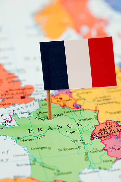 Map and Flag of France
