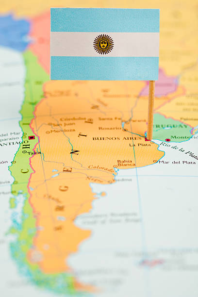 istock Map and Flag of Argentina 123145719