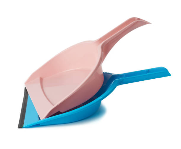 istock pink and blue plastic dustpans for collecting garbage 1231465891