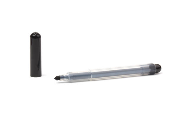istock Black marker pen on isolated background with clipping path. Vivid highlighter and blank space for your design or montage. 1231473496