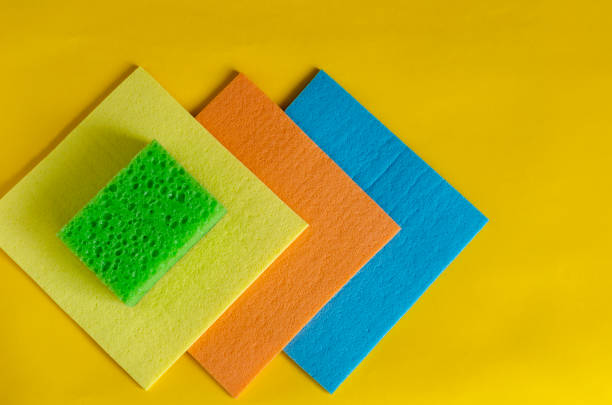 istock Kitchen porous sponges and napkins. 1231526075