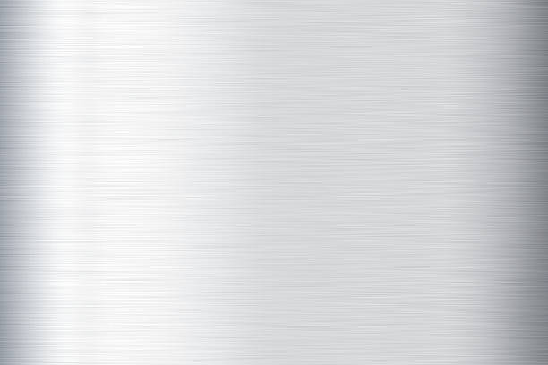 Platinum background with just a sheet of metal stock photo