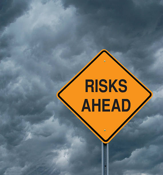 istock Warning Sign in Front of Storm Clouds 123156091