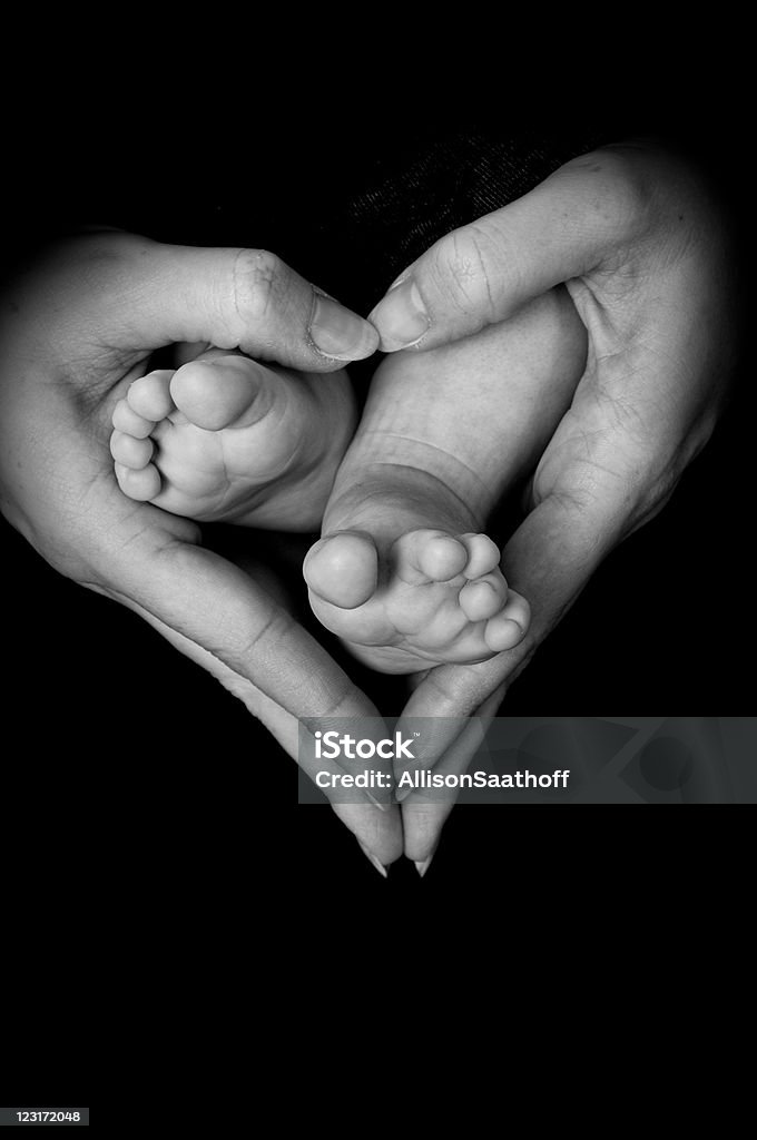 Füße in Herz - Lizenzfrei Baby Stock-Foto