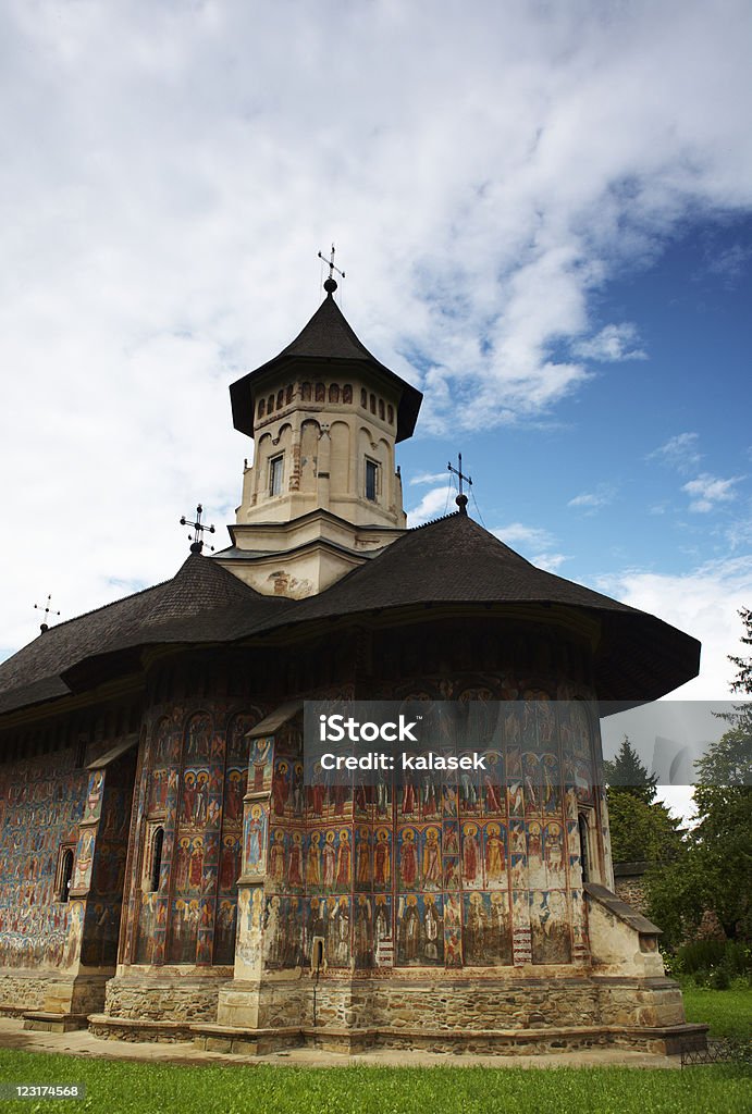 Moldovita monastery The Moldovita monastery in Bucovina, Romania. Abbey - Monastery Stock Photo