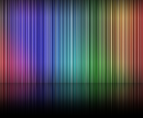 An illustration of a diagram of Continuous spectrum illustrating the process of light refraction through a photon lens