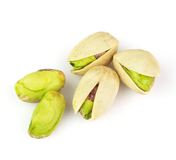 Isolated image of dried pistachio nuts stock photo