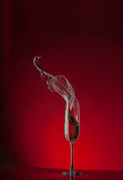 champagne flute splash