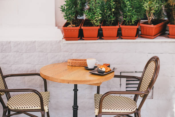 istock French breakfast with croissants and coffee on a table in a cafe 1231818668