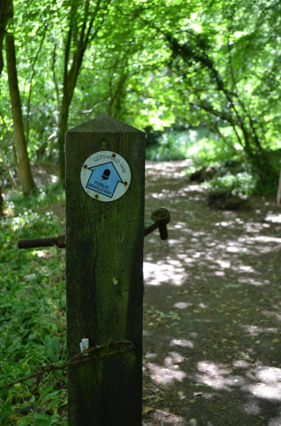 istock Cotswold Way sign in woodland. 1231849564