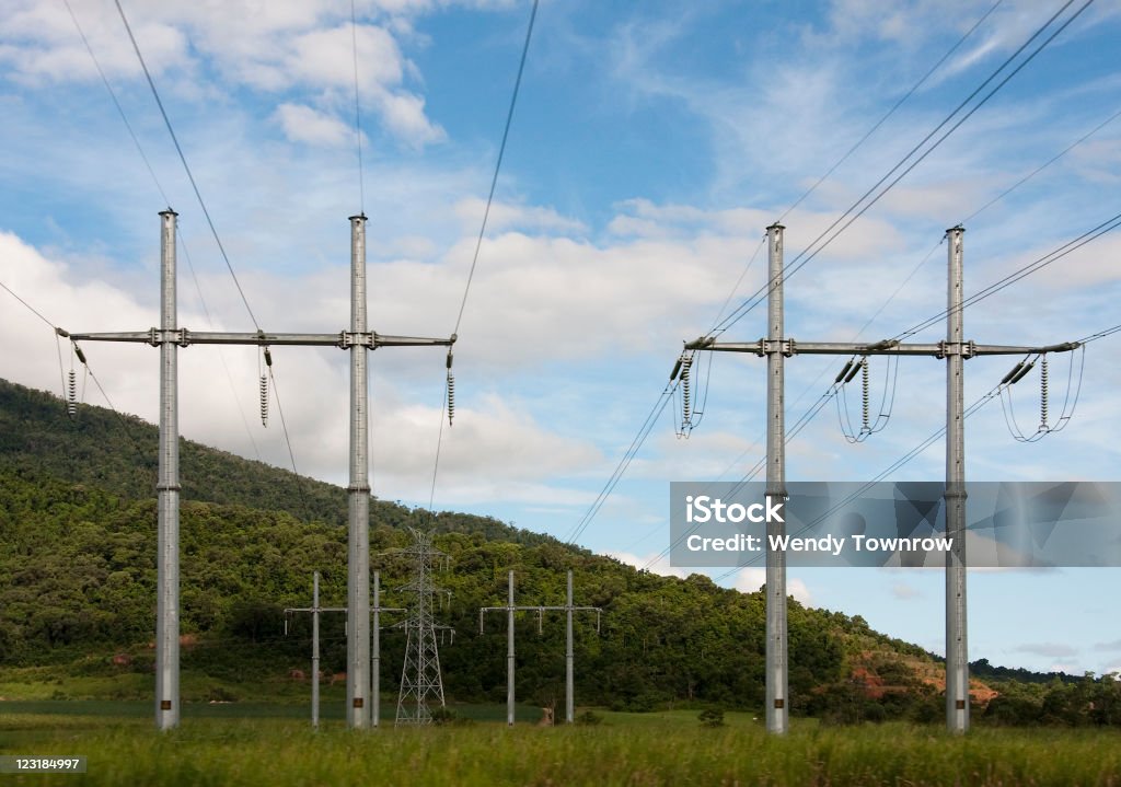Strommasten im Bereich der Bereitstellung Kraft für die Verbraucher - Lizenzfrei Queensland Stock-Foto