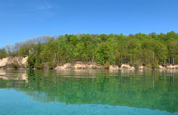 półwysep leelanau linia brzegowa - leelanau peninsula zdjęcia i obrazy z banku zdjęć