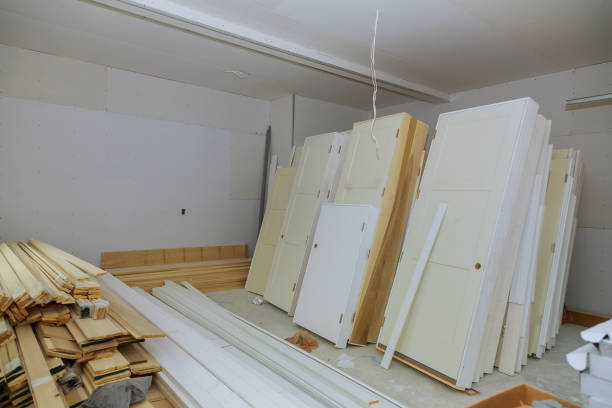 istock A new home interior wooden stacker doors a wait installation 1231880075