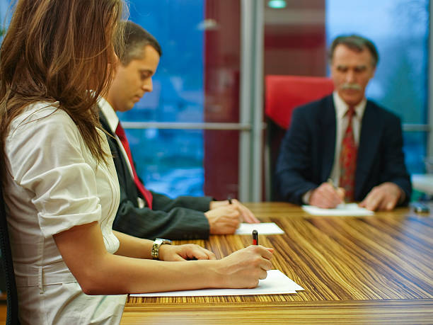 business meeting - steno stok fotoğraflar ve resimler