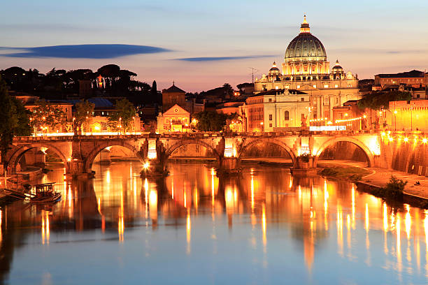 istock The Vatican and San Angelo Bridge at night (XXXL) 123195462