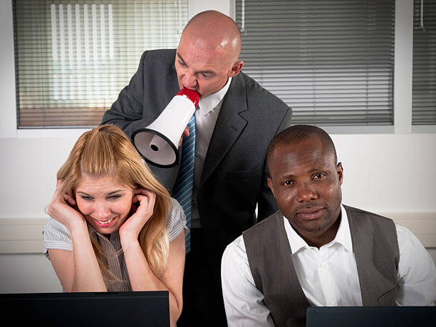 istock Senior manager angry at his secretary 123195586