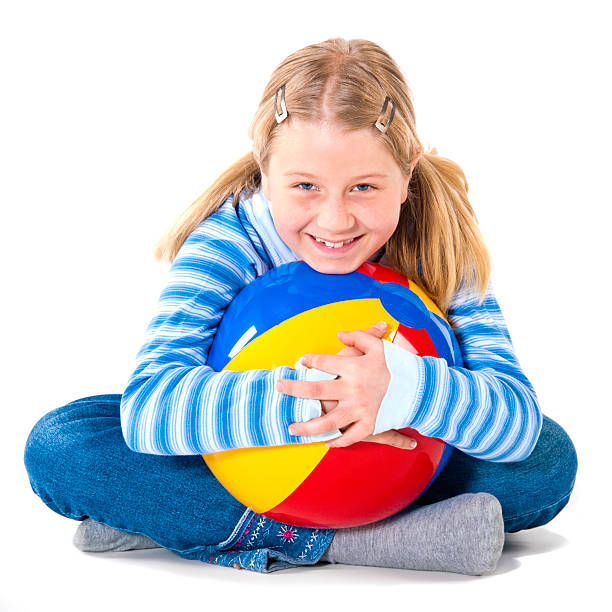 istock Little Girl With Ball 123195745