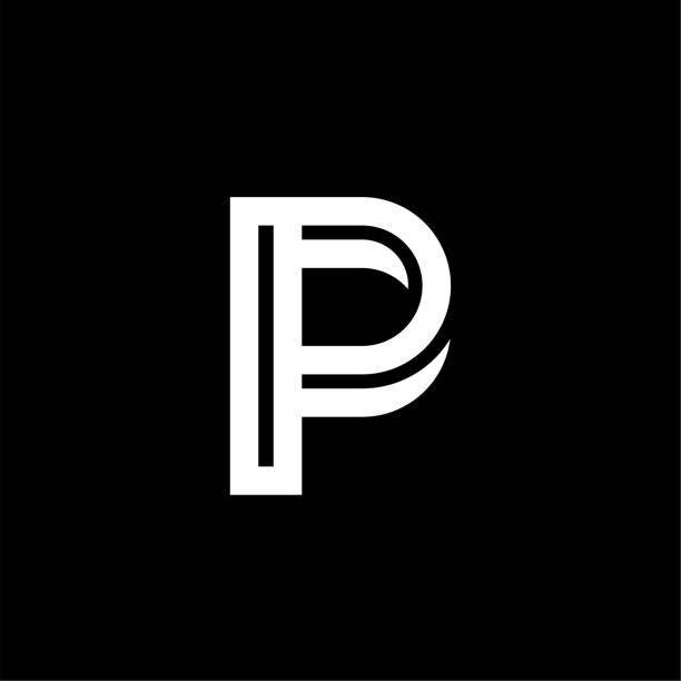 Bended Line Letter Logotype P Modern Vector Logo Letter Lines P. P Abstract Line Letter Design Vector. Creative Vector Logotype Symbol. robert stock stock illustrations