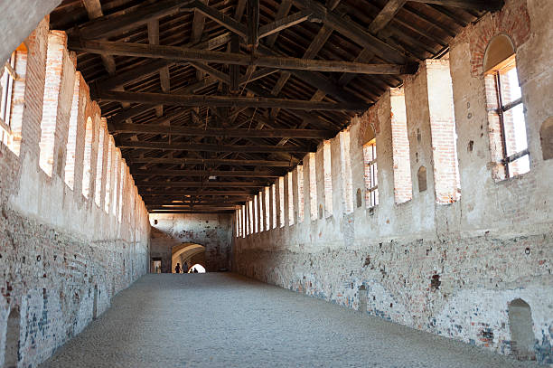 istock Vigevano, covered street of the castle 123199085