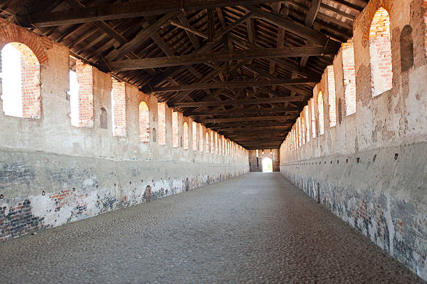 Vigevano, covered street of the castle
