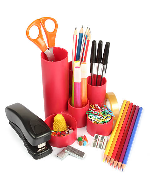 istock Assortment of stationery 123199559