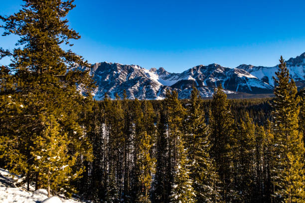 istock Mount Burnstall from the roadside in winter, Peter lougheed Provincial Park, Alberta, Canada 1232002242