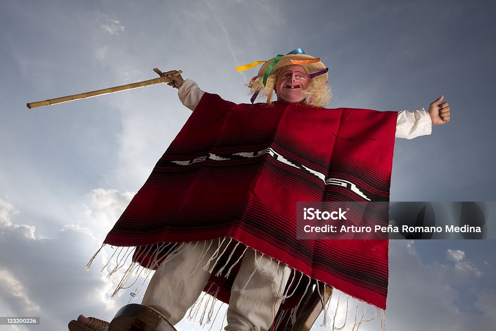 Dancing A mexican dancer. Back Lit Stock Photo