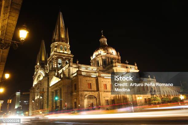 Photo libre de droit de Cathédrale De banque d'images et plus d'images libres de droit de Guadalajara - Mexique - Guadalajara - Mexique, Nuit, Amérique latine